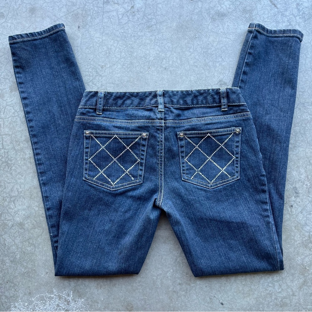 Michael Kors Low-Rise Dark Wash Skinny Jeans